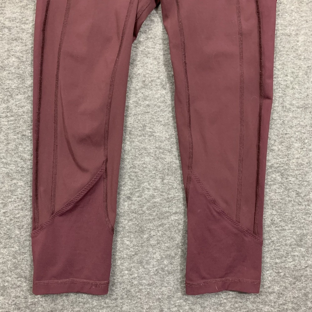 Lululmeon All The Right Places Crop Leggings Size 6 Redwood Rose 21" Inseam - Picture 4 of 16